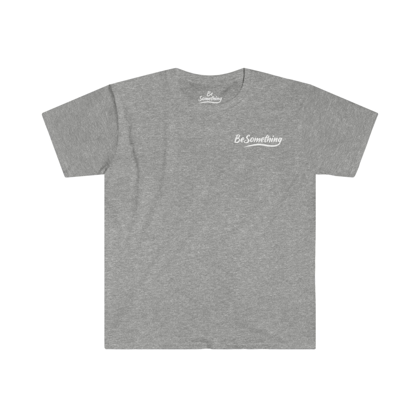 White BeSomething Logo - Unisex Softstyle T-Shirt